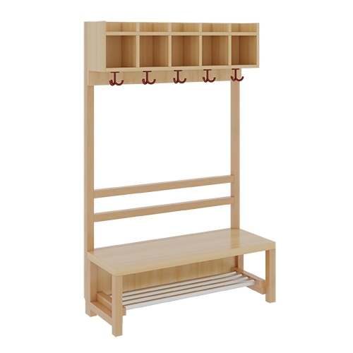 Komplettgarderobe inkl. Stütze ohne Dekorfüllung, 5 Plätze, B/H/T 100×130/158×39 cm (Ausführung wählen)