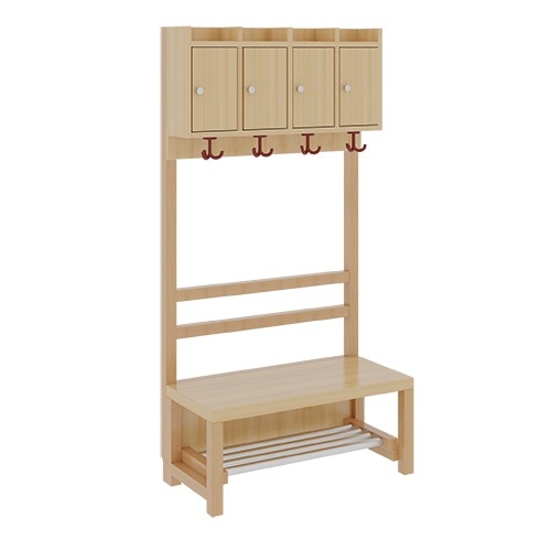 Komplettgarderobe inkl. Stütze ohne Dekorfüllung, 4 Plätze, B/H/T 80×158×39 cm (Ausführung wählen) Komplettgarderobe inkl. Stütze ohne Dekorfüllung, 4 Plätze, B/H/T 80×158×39 cm (Ausführung wählen)