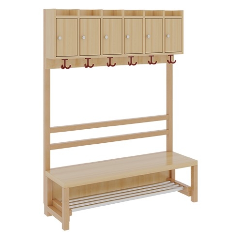 Komplettgarderobe inkl. Stütze ohne Dekorfüllung, 6 Plätze, B/H/T 120×158×39 cm (Ausführung wählen) Komplettgarderobe inkl. Stütze ohne Dekorfüllung, 6 Plätze, B/H/T 120×158×39 cm (Ausführung wählen)