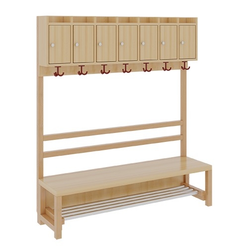 Komplettgarderobe inkl. Stütze ohne Dekorfüllung, 7 Plätze, B/H/T 140×158×39 cm (Ausführung wählen) Komplettgarderobe inkl. Stütze ohne Dekorfüllung, 7 Plätze, B/H/T 140×158×39 cm (Ausführung wählen)