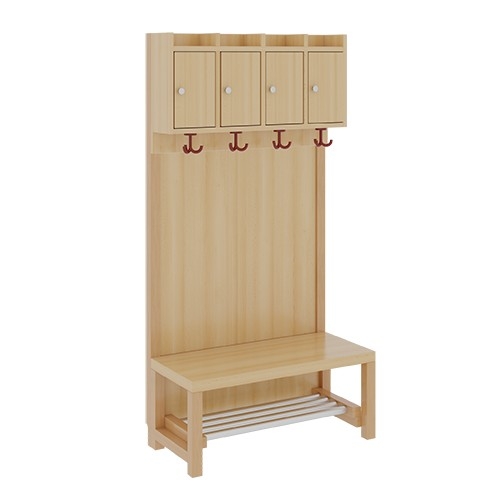 Komplettgarderobe inkl. Stütze mit Dekorfüllung, 4 Plätze, B/H/T 80×158×39 cm (Ausführung wählen) Komplettgarderobe inkl. Stütze mit Dekorfüllung, 4 Plätze, B/H/T 80×158×39 cm (Ausführung wählen)