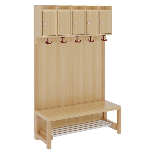 Komplettgarderobe inkl. Stütze mit Dekorfüllung, 5 Plätze, B/H/T 100×158×39 cm (Ausführung wählen) Komplettgarderobe inkl. Stütze mit Dekorfüllung, 5 Plätze, B/H/T 100×158×39 cm (Ausführung wählen)