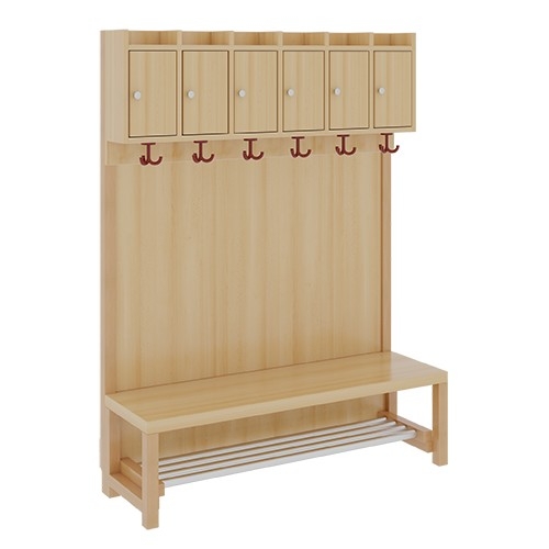 Komplettgarderobe inkl. Stütze mit Dekorfüllung, 6 Plätze, B/H/T 120×158×39 cm (Ausführung wählen) Komplettgarderobe inkl. Stütze mit Dekorfüllung, 6 Plätze, B/H/T 120×158×39 cm (Ausführung wählen)