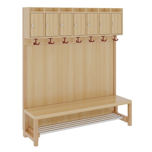 Komplettgarderobe inkl. Stütze mit Dekorfüllung, 7 Plätze, B/H/T 140×158×39 cm (Ausführung wählen) Komplettgarderobe inkl. Stütze mit Dekorfüllung, 7 Plätze, B/H/T 140×158×39 cm (Ausführung wählen)