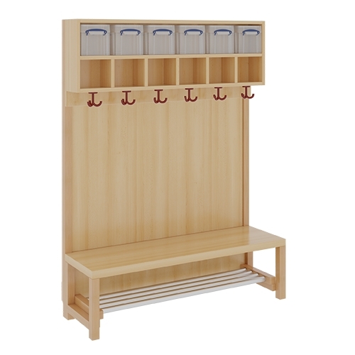 Komplettgarderobe inkl. Stütze mit Dekorfüllung, 6 Plätze, B/H/T 120×158×39 cm (Ausführung wählen) Komplettgarderobe inkl. Stütze mit Dekorfüllung, 6 Plätze, B/H/T 120×158×39 cm (Ausführung wählen)