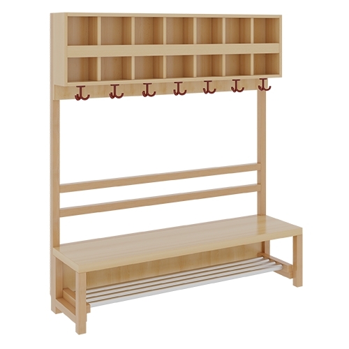 Komplettgarderobe inkl. Stütze ohne Dekorfüllung, 7 Plätze, B/H/T 140×158×39 cm (Ausführung wählen) Komplettgarderobe inkl. Stütze ohne Dekorfüllung, 7 Plätze, B/H/T 140×158×39 cm (Ausführung wählen)