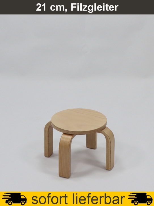 Stapelhocker Premium, Multiplex, Sitzhöhe 21 cm, -Ø 25 cm, Filzgleiter