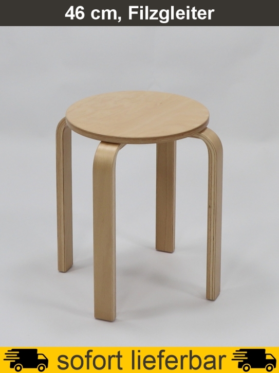 Stapelhocker Premium, Multiplex, Sitzhöhe 46 cm, -Ø 35 cm, Filzgleiter