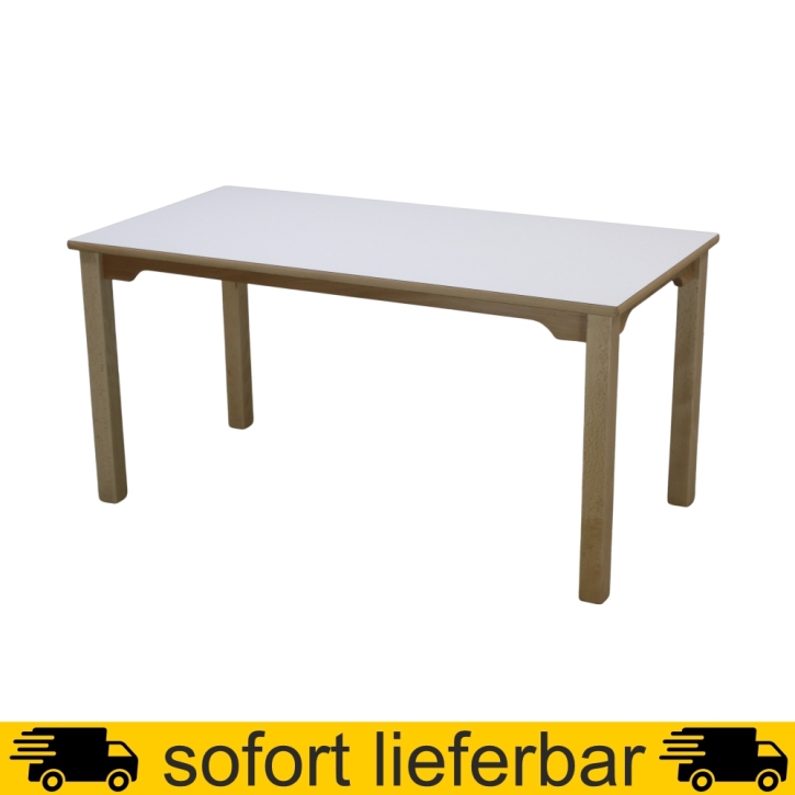 Rechteck-Tisch 120x60 cm, Tischplatte HPL WEISS
