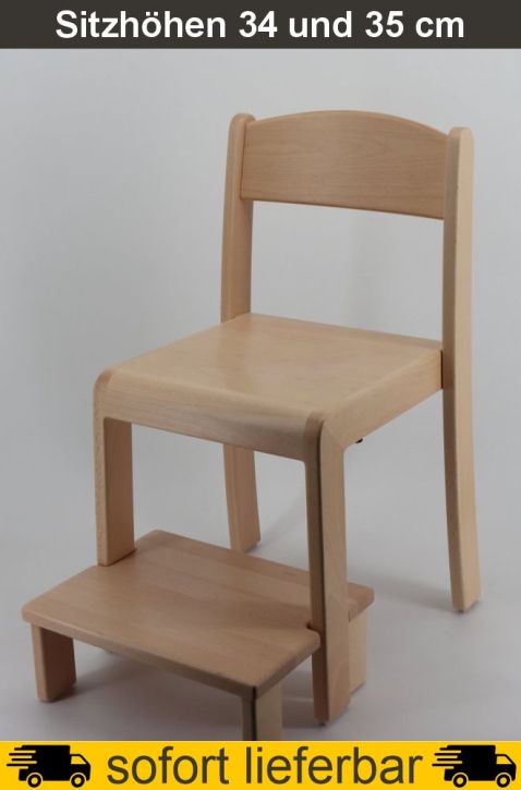 Stapelstuhl ERIC mit Fußbank