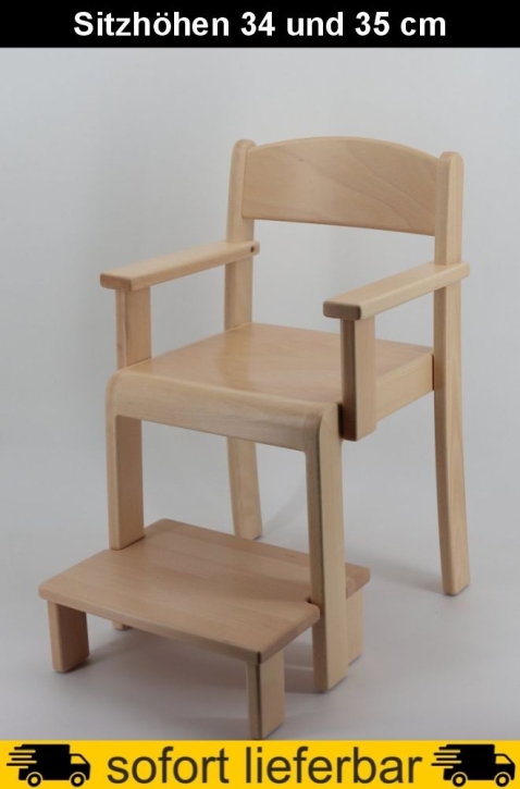 Stuhl ERIC mit Armlehnen Typ 3 und Fußbank