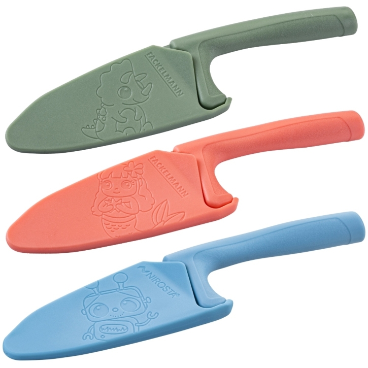 Kinderkochmesser mit Klingenschutz, 2-teilig, verschiedene Motive