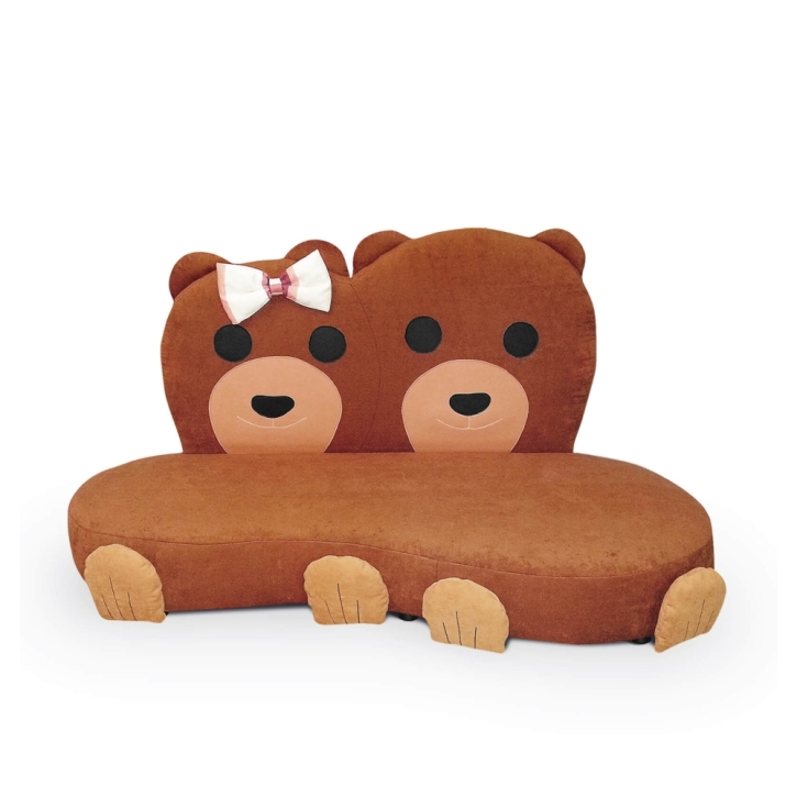 Kindersofa Bären - niedriges Bärenpärchen-Sofa für Krippe & Kita Kindersofa Bären - niedriges Bärenpärchen-Sofa für Krippe & Kita