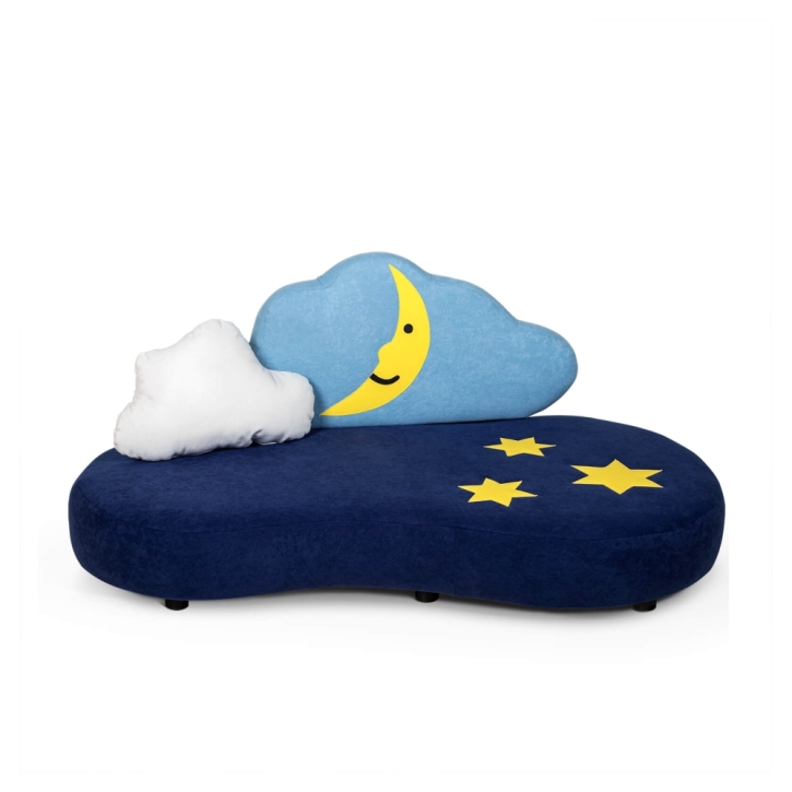 Kindersofa Mond - niedriges Kuschelsofa für Krippe & Kita Kindersofa Mond - niedriges Kuschelsofa für Krippe & Kita