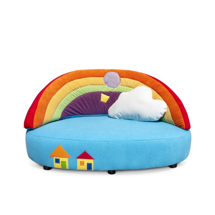 Kindersofa Regenbogen - niedriges Kuschelsofa für Krippe & Kita Kindersofa Regenbogen - niedriges Kuschelsofa für Krippe & Kita