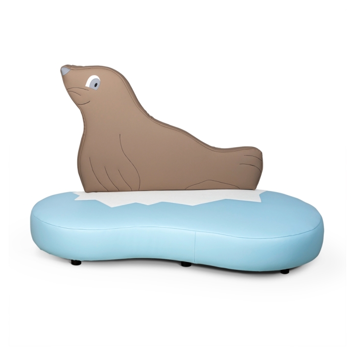Kindersofa Robbe - niedriges Meeres-Sofa für Krippe & Kita Kindersofa Robbe - niedriges Meeres-Sofa für Krippe & Kita