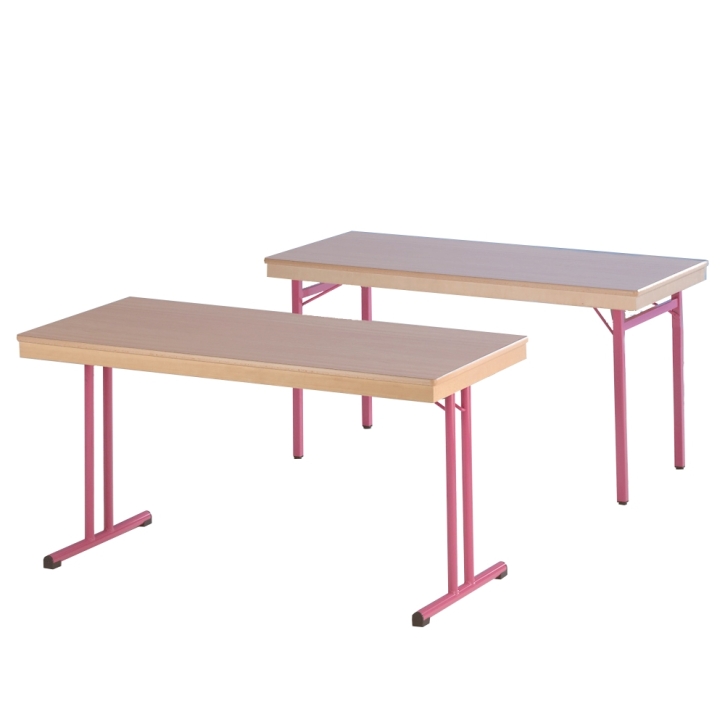 Klapptisch mit Schichtstoffplatte, T-Fuß- oder 4-Fuß-Gestell, Tischhöhe 72 cm
