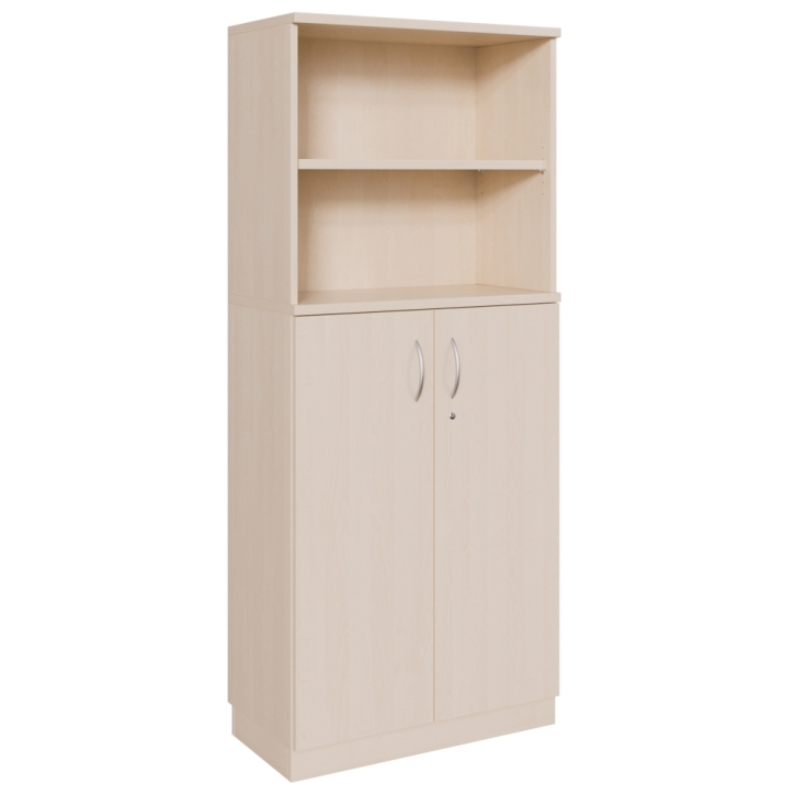 Kombinationsschrank, unten 2 Türen, oben Regal mit einem Boden, Höhe 190 cm Kombinationsschrank, unten 2 Türen, oben Regal mit einem Boden, Höhe 190 cm