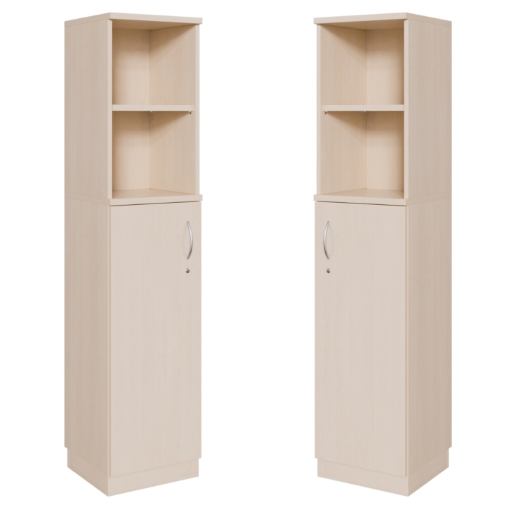 Kombinationsschrank, unten Tür, oben Regal mit einem Boden, Höhe 190 cm Kombinationsschrank, unten Tür, oben Regal mit einem Boden, Höhe 190 cm