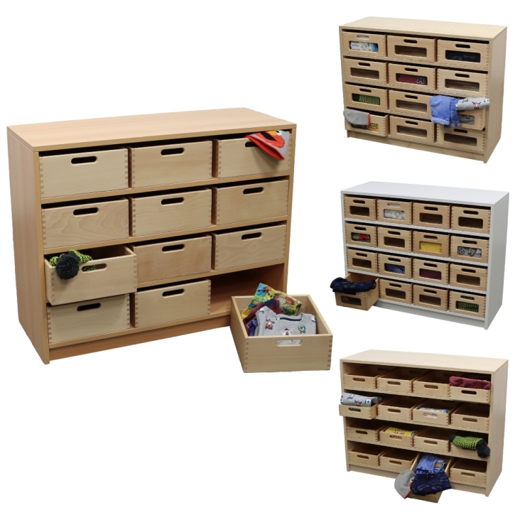 Korpusschrank mit Materialkästen, B/H/T 102 x 80 x 40 cm