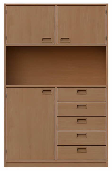 Korpusschrank Modell 51, mit Rückwand