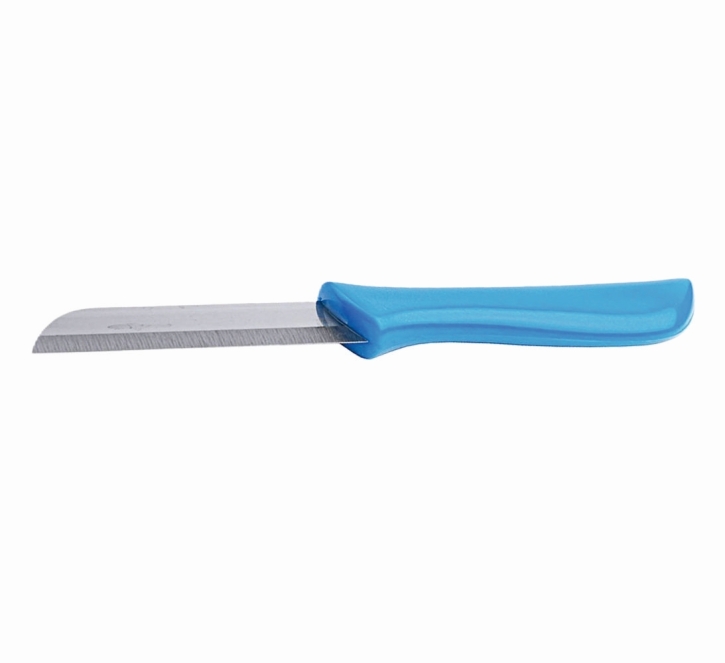 Küchenmesser glatt, Klinge 7 cm, gesamt 16 cm, aus Edelstahl 18/0 blau