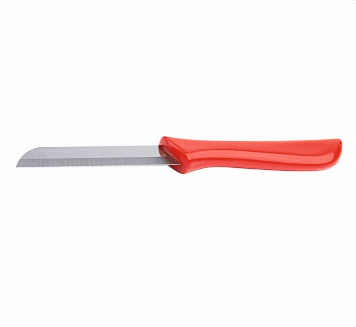 Küchenmesser glatt, Klinge 7 cm, gesamt 16 cm, aus Edelstahl 18/0 rot