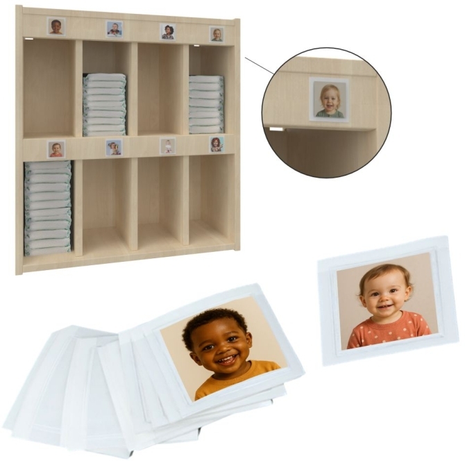 25 transparente Kunststofftaschen, selbstklebend, für Fotos der Kinder