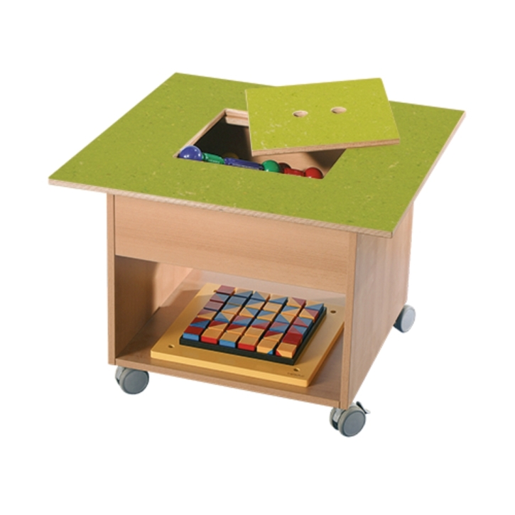 Materialspielwagen mit Linoleumoberfläche, 80 x 60 x 80 cm