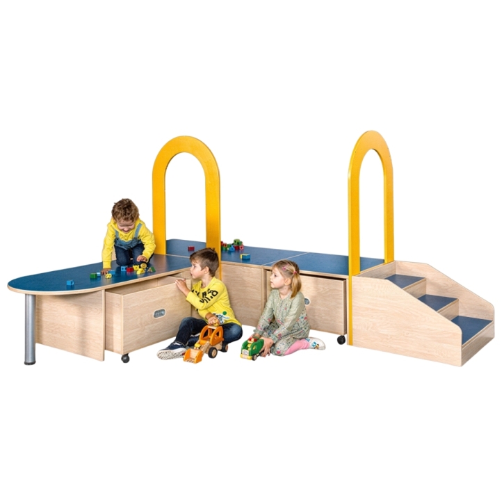 Podestanlage, B/H/T 292 x 46/142 x 222 cm