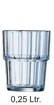 "Norvege" Stapelglas 0,25 Liter, Ø 77 x H 94 mm