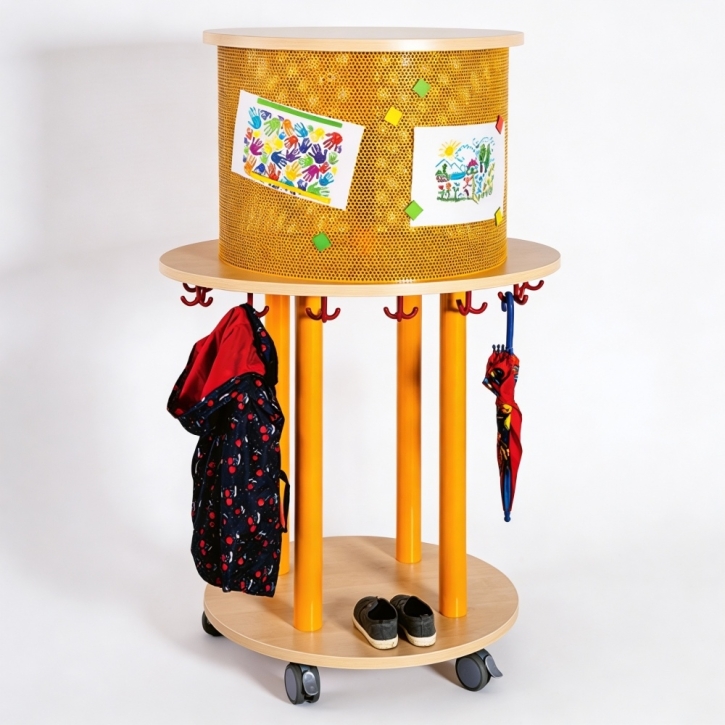 Ovaler Taschenkreisel mit Informationswand, 90 x 140 x 70 cm (BxHxT)