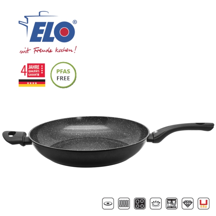 Pfanne ELO Pure Belugo mit ELODUR® Select Antihaftversiegelung, Aluminium, ØxH 32 x 5,8 cm mit Griff