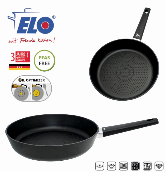 Pfanne ELO Smart Wave mit ELODUR® Select Antihaftversiegelung, Aluminium, ØxH 24 x 5,3 cm