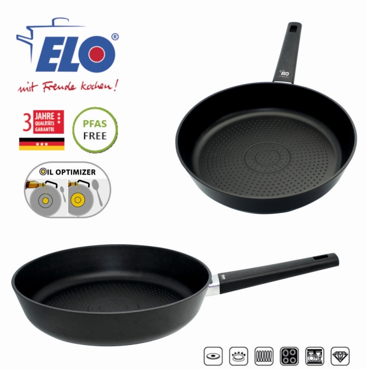 Pfanne ELO Smart Wave mit ELODUR® Select Antihaftversiegelung, Aluminium, ØxH 28 x 5,8 cm