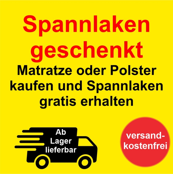 4 Polster oder Matratzen kaufen und 4 Spannbettlaken gratis erhalten