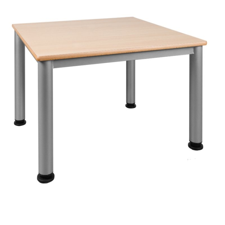 Feststehender Quadrat-Tisch mit Stahlgestell (Variante wählen)