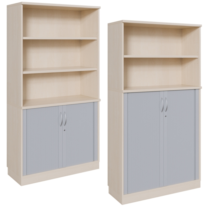 Querrollladenschrank mit Regal, 5 Ordnerhöhen, Höhe 190 cm Querrollladenschrank mit Regal, 5 Ordnerhöhen, Höhe 190 cm