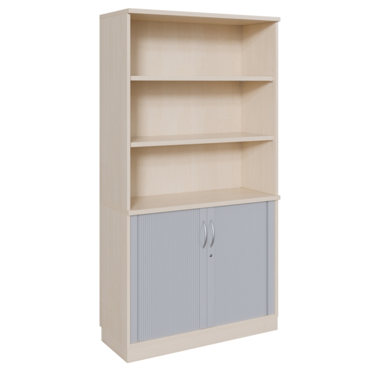 Querrollladenschrank mit Regal und 2 Einlegeböden, 5 Ordnerhöhen, Höhe 190 cm, B/T 100 x 42 cm