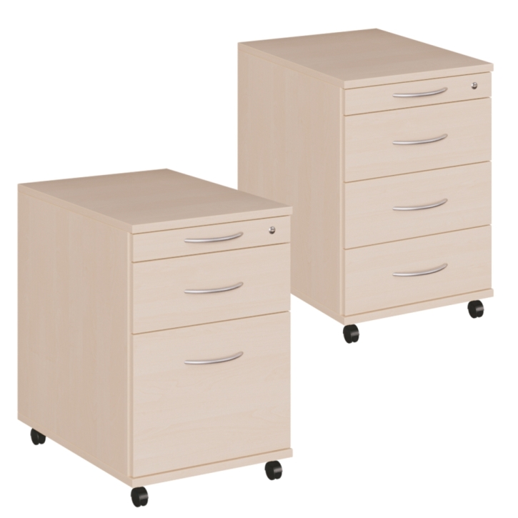 Rollcontainer fahr- und abschließbar, BxHxT 43 x 64 x 58 cm, in verschiedenen Ausführungen