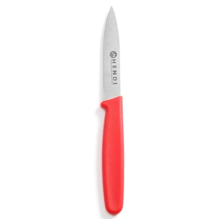 Schälmesser, Klinge 8 cm, ROTER Griff nach HACCP