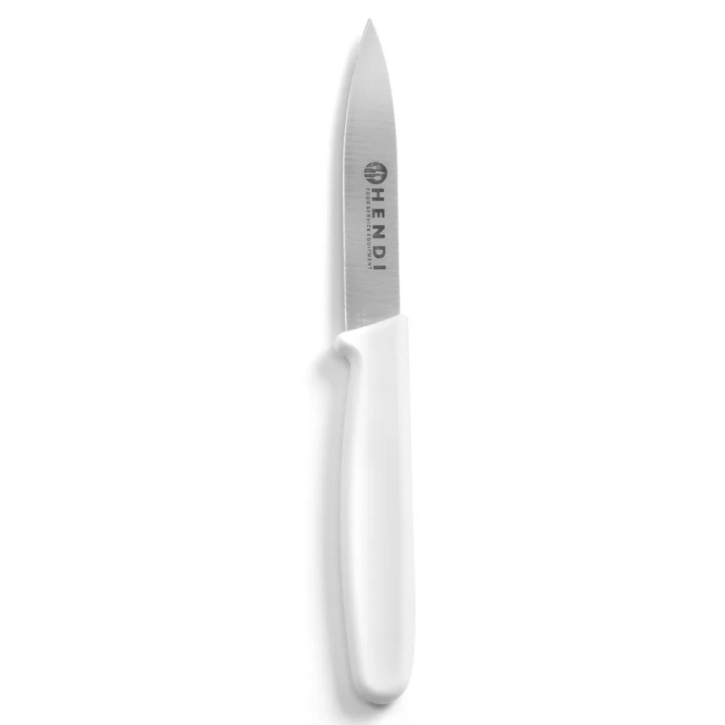 Schälmesser, Klinge 8 cm, WEISSER Griff nach HACCP