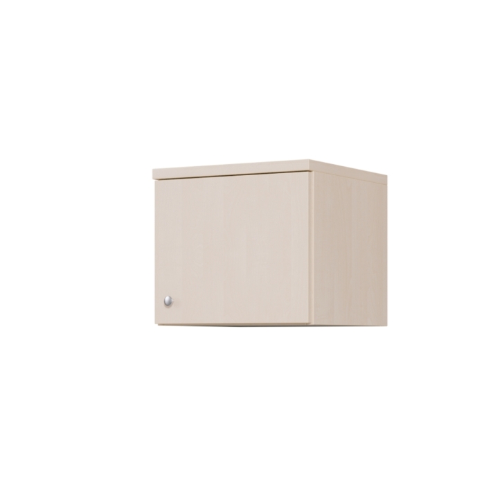 Aufsatzschrank mit einer Tür, 1 Ordnerhöhe, Höhe 38 cm, B/T 43 x 42 cm, links