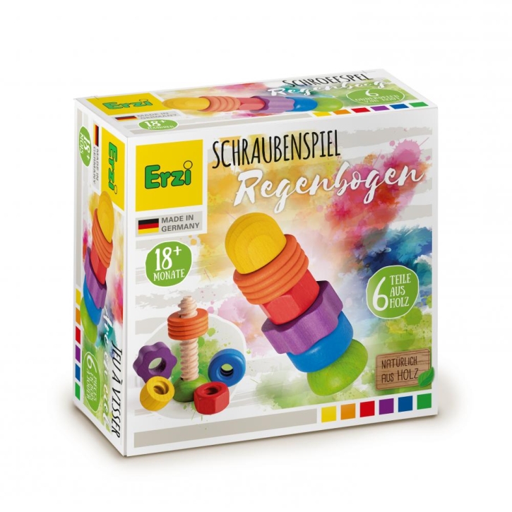 Schraubenspiel Regenbogen - Erzi 42527