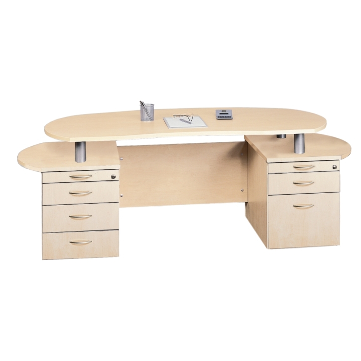 Schreibtisch BOSS mit zwei Unterbauten, 200 x 75 x 80 cm