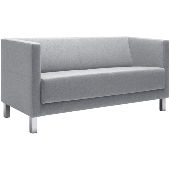 SIT!Box - 3er Sofa mit Armlehne, 4-Fußgestell in chrom, 150 x 71 x 68 cm, Stoffbezug