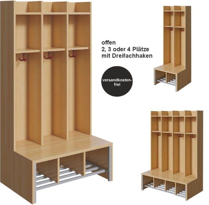 Spindgarderobe, offen, H/T 160 x 55 cm