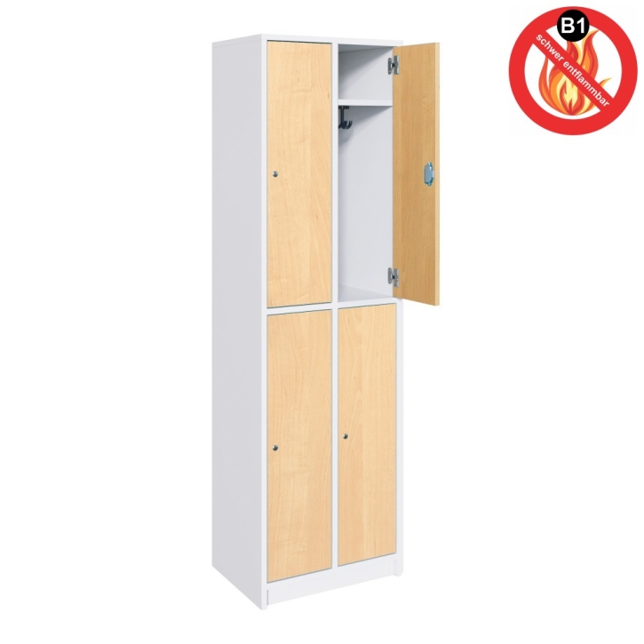 Spindschrank mit 4 Einheiten, B/H/T 66x190x50 cm - schwer entflammbar