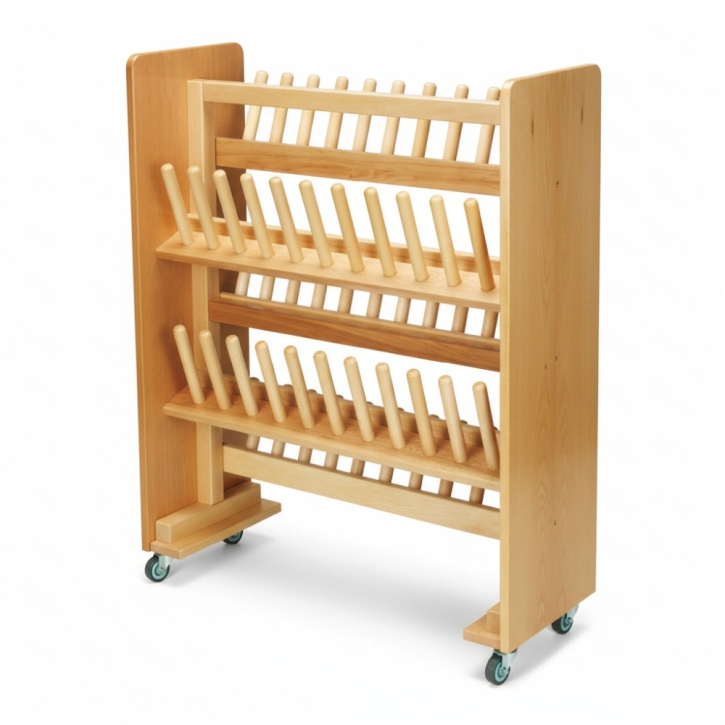 Stiefelwagen fahrbar, für 25 Paar Stiefel, 78 x 34 x 104 cm