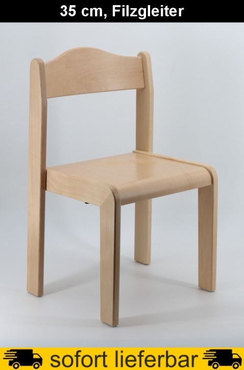 Stapelstuhl Max, Sitzhöhe 35 cm, Filzgleiter